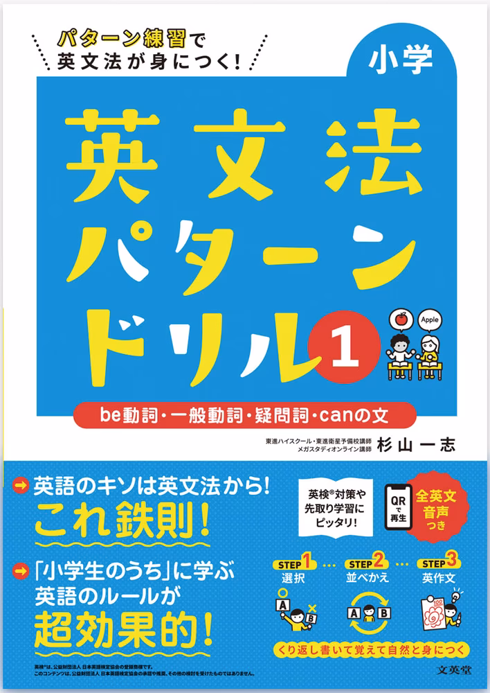 小学英文法パターンドリル 1 be動詞・一般動詞・疑問詞・canの文