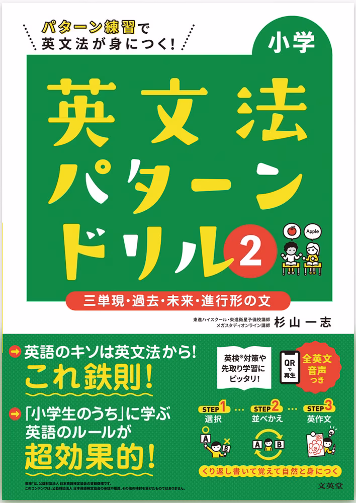 小学英文法パターンドリル 2 三単現・過去・未来・進行形の文